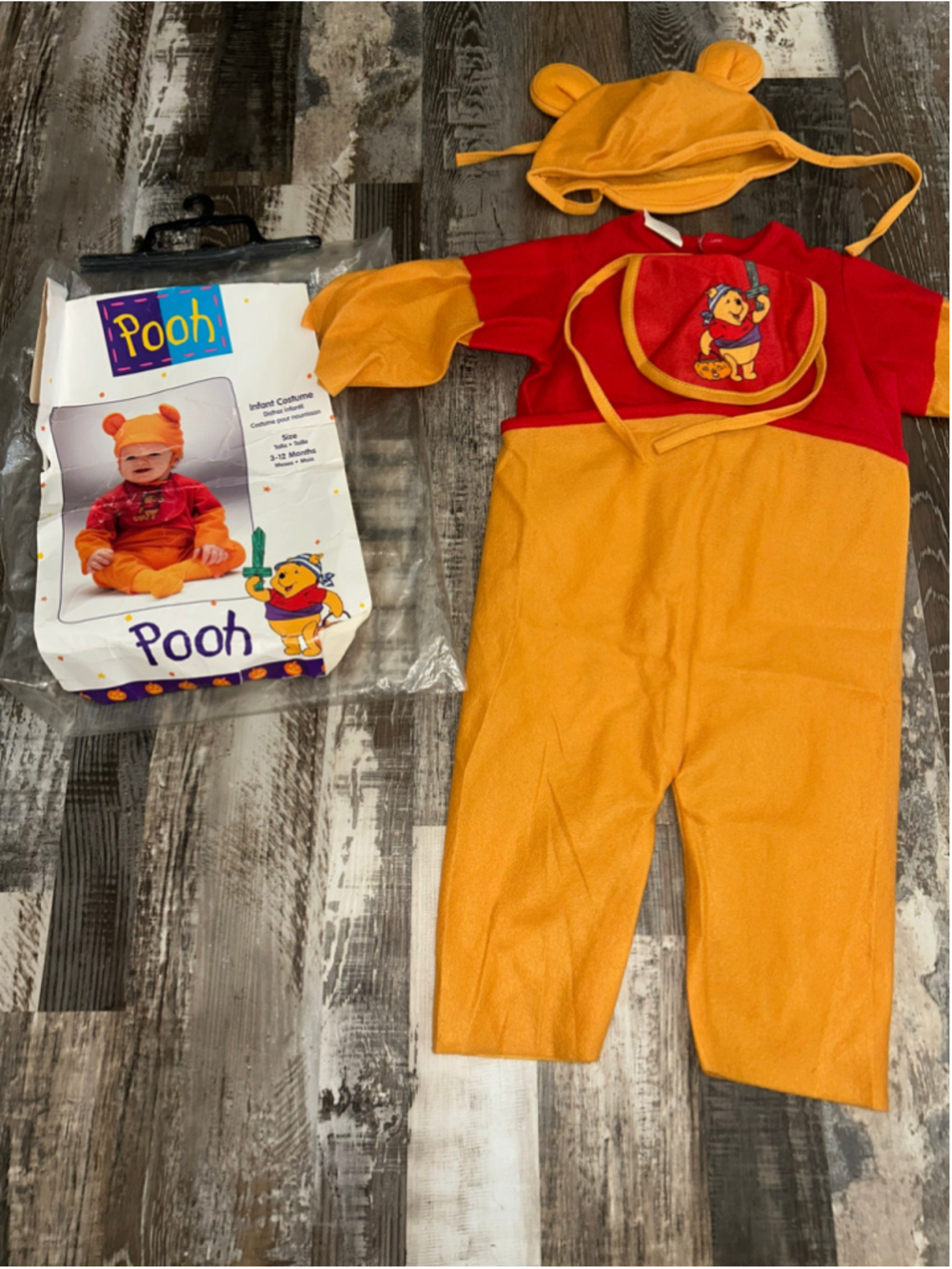 Baby Disney Winnie the Pooh Costume One Size Yellow Red